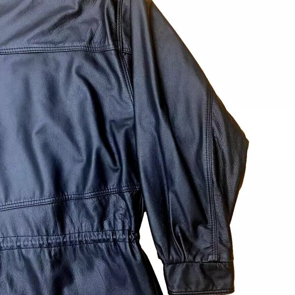 Celsius Black Leather Jacket Mens Medium 100% Leather - Picture 9 of 11